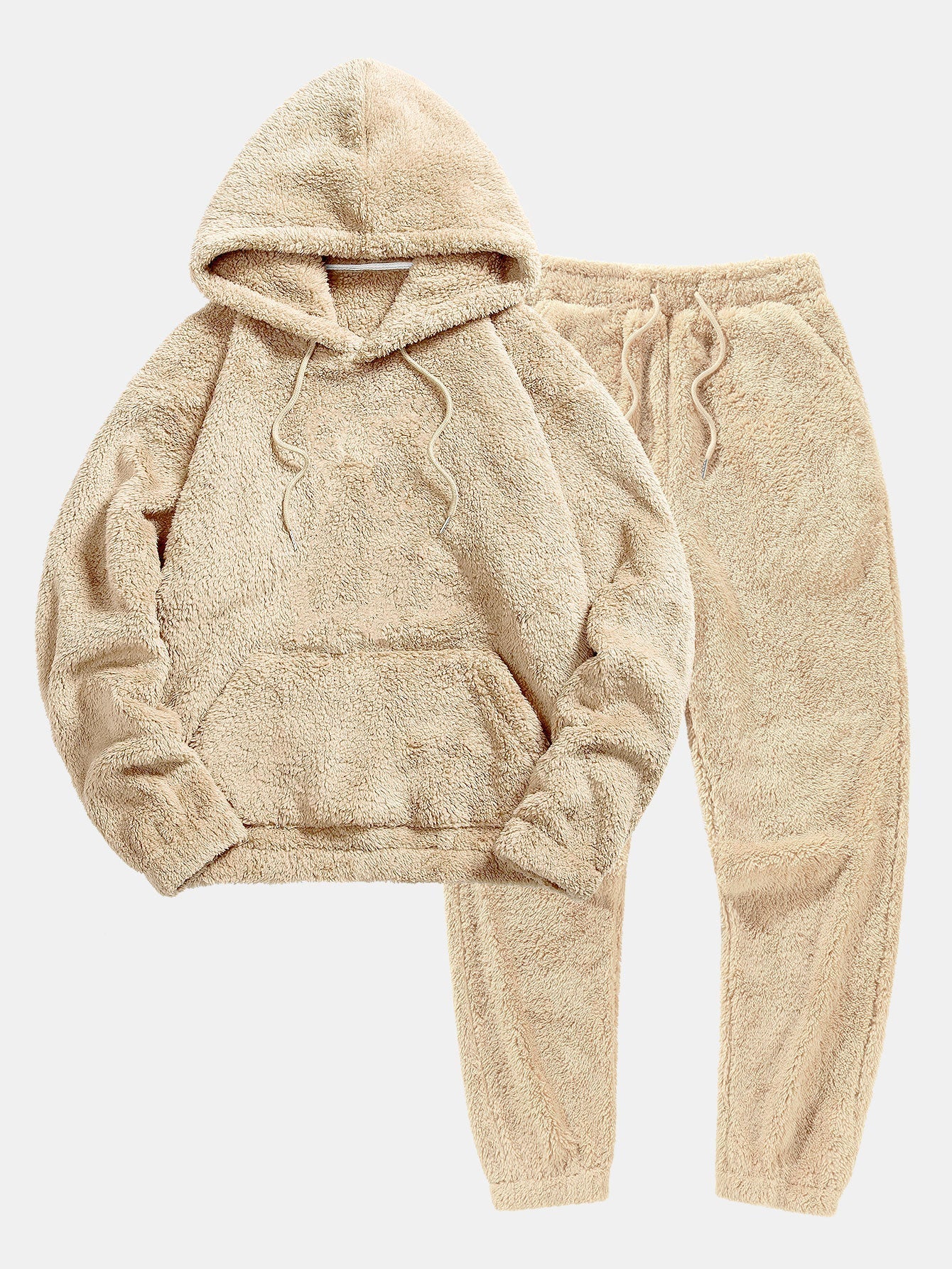 Teddy Hoodie Jogger Pants Set