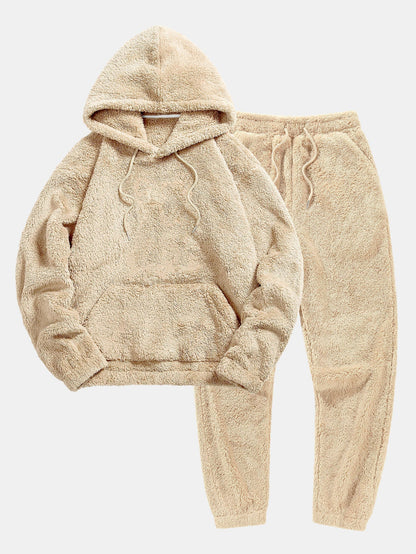 Teddy Hoodie Jogger Pants Set