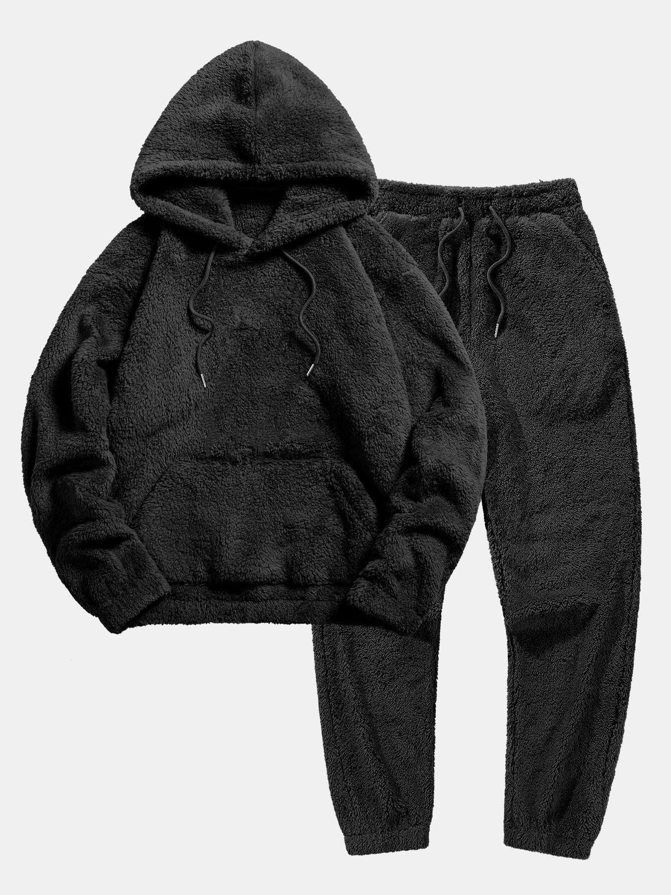 Teddy Hoodie Jogger Pants Set