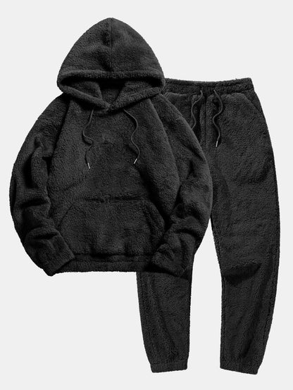 Teddy Hoodie Jogger Pants Set
