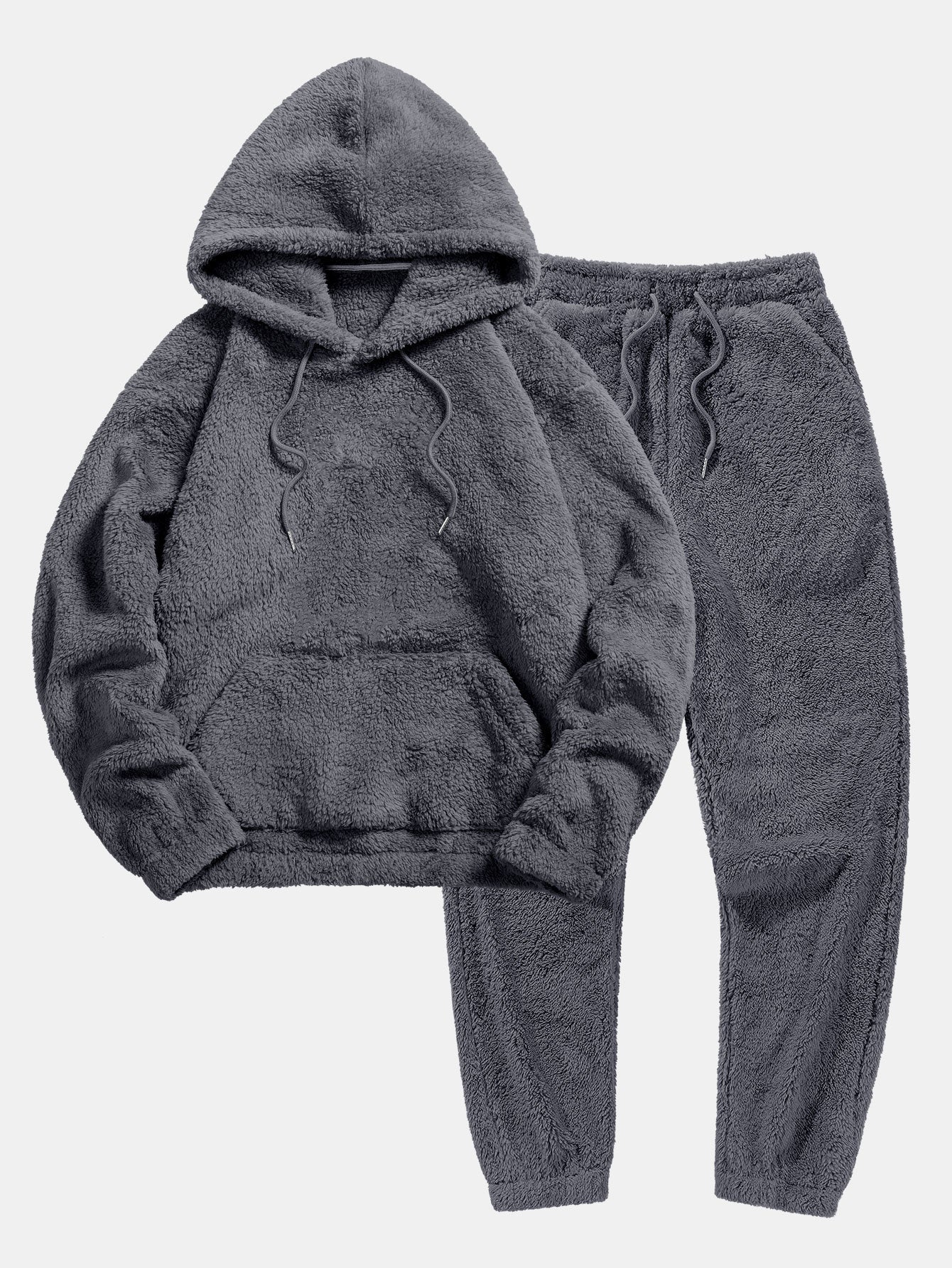 Teddy Hoodie Jogger Pants Set
