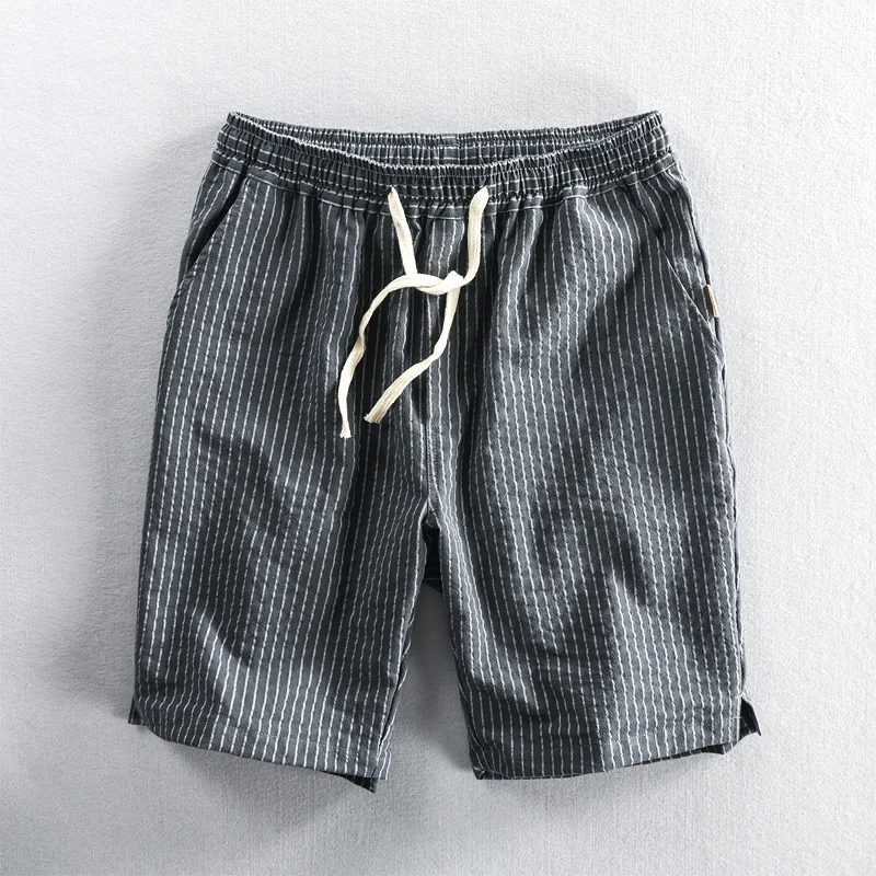 Breezy Cotton Pinstripe Shorts