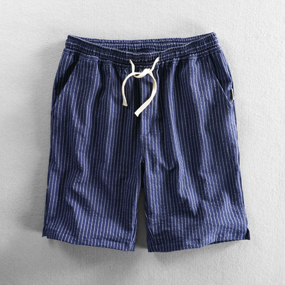 Breezy Cotton Pinstripe Shorts