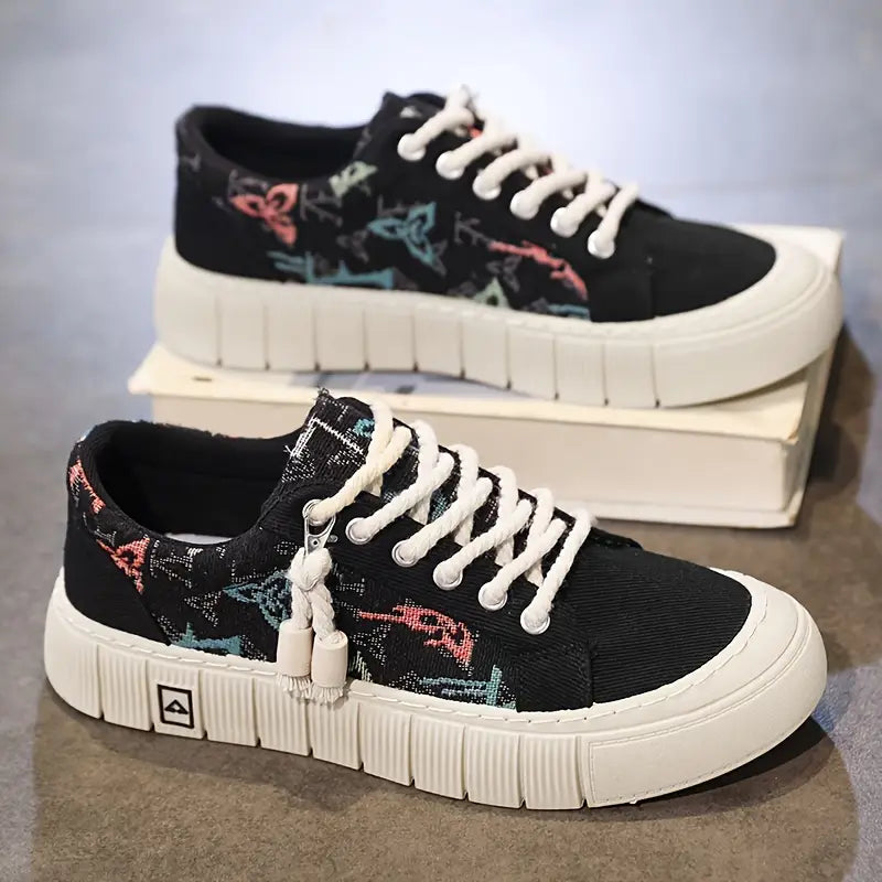 Echo Patterned Canvas Sneakers