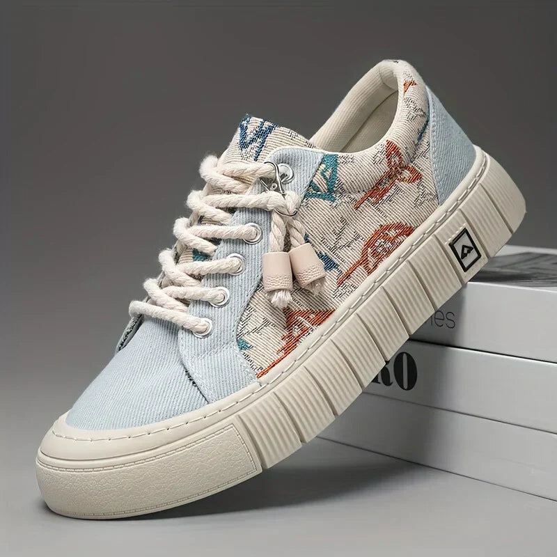 Echo Patterned Canvas Sneakers