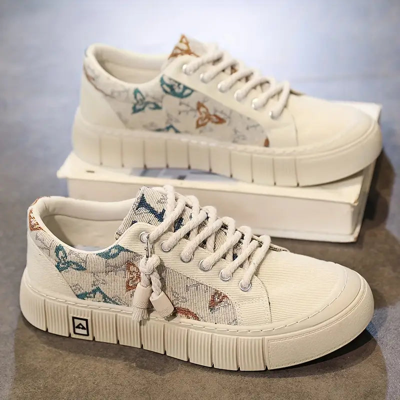 Echo Patterned Canvas Sneakers