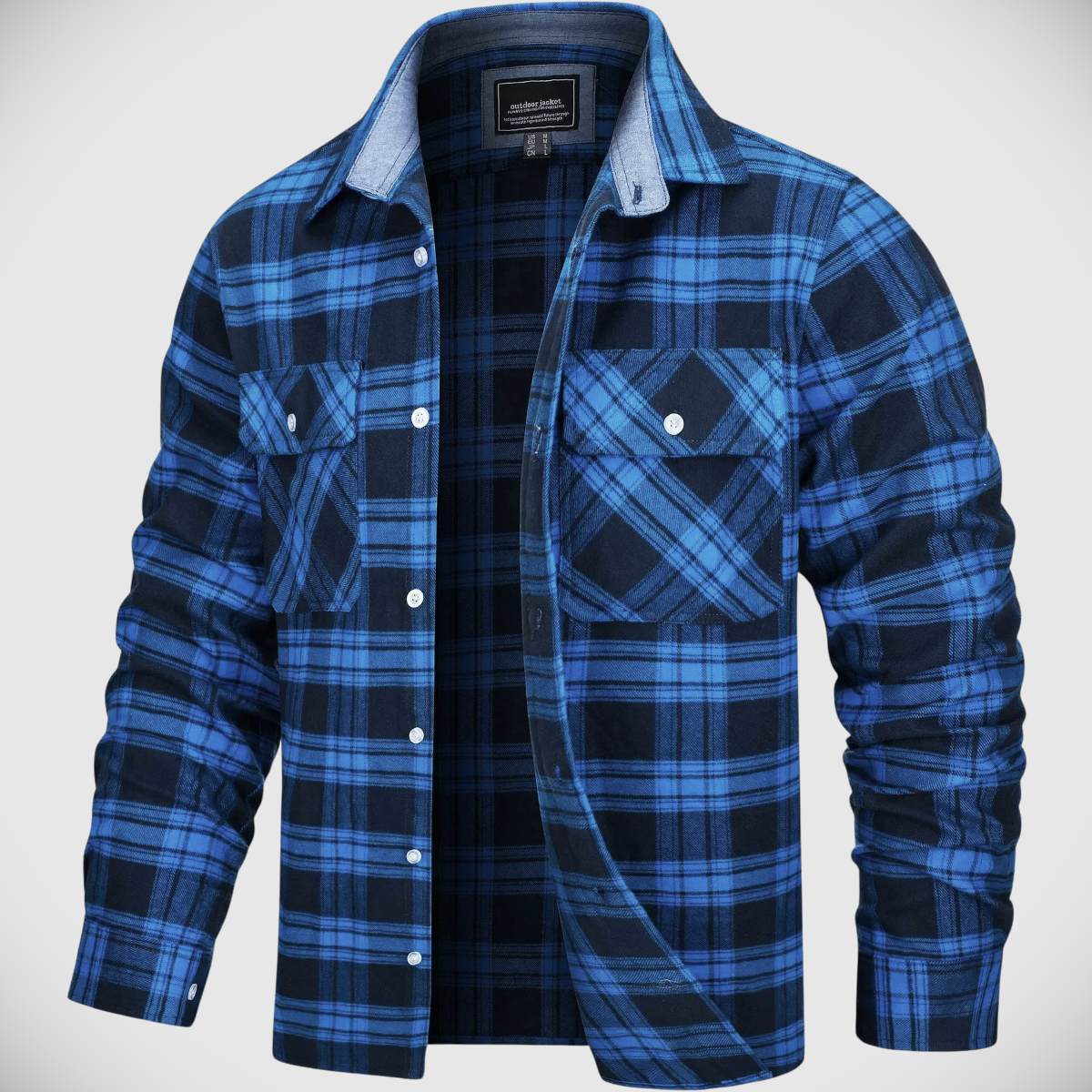 Men's Plaid Flannel Shirt Jacket