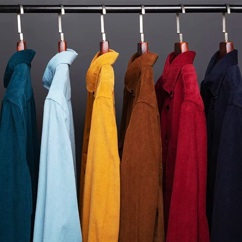 Corduroy Cotton Button-Up Shirt