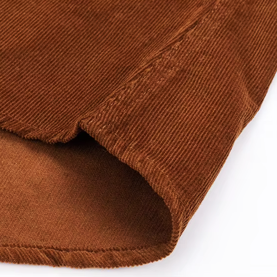Corduroy Cotton Button-Up Shirt