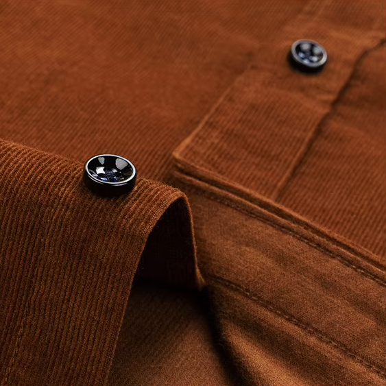 Corduroy Cotton Button-Up Shirt