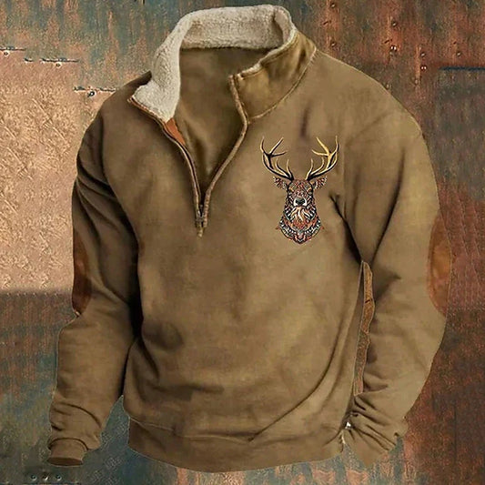Brown Zip Up Pullover